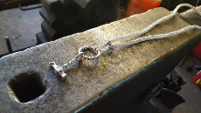 Silver Hammer Pendant and Chain